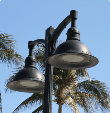 Custom turtle friendly luminaire and arms